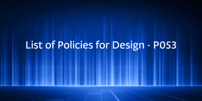 List of Policies for Design - P053