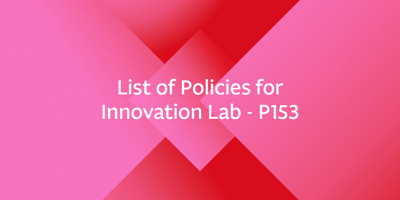 List of Policies for Innovation Lab – P153