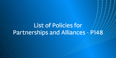 List of Policies for Partnerships and Alliances – P148