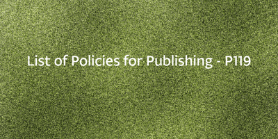 List of Policies for Publishing – P119