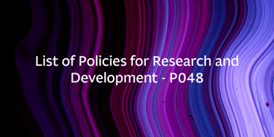List of Policies for Research and Development – P048