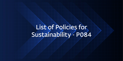 List of Policies for Sustainability - P084